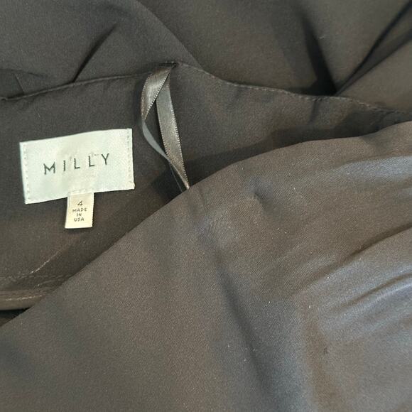 Milly Cady Brooke Jumpsuit Black Strapless Tie Back Cocktail Evening Wide Leg 4 - Picture 9 of 10